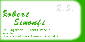 robert simonfi business card